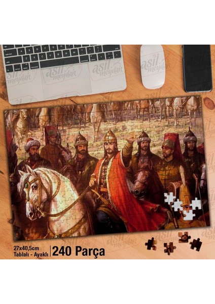 Asil Hobi Fatih Sultan Mehmet Yapboz - Ayak Destekli Çerçeveli 240 Parça Puzzle