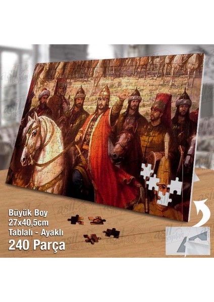 Asil Hobi Fatih Sultan Mehmet Yapboz - Ayak Destekli Çerçeveli 240 Parça Puzzle