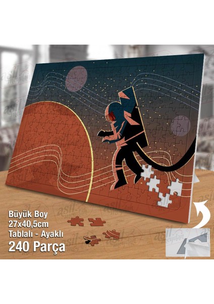 Asil Hobi Astronot - Uzay - Gezegen Yapboz - Ayak Destekli Çerçeveli 240 Parça Puzzle fiyatları