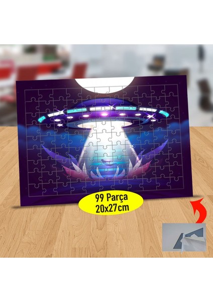 Yeryüzüne Inen Ufo 99 Parça Puzzle Yapboz TABLO-23-2147902657