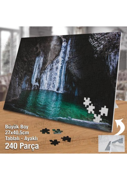 Asil Hobi Şelale - Kayalık - Manzara - Doğa Yapboz -Ayak Destekli Çerçeveli 240 Parça Puzzle fiyatları