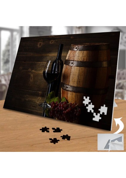 Kırmızı Üzüm Şarap Fıçısı Resmi 240 Parça Puzzle Yapboz -74774 fiyatları