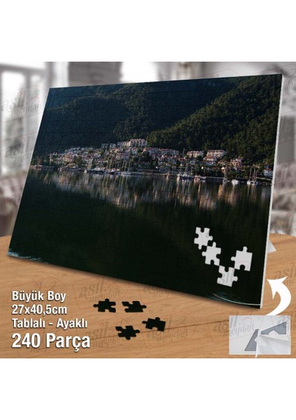 Asil Hobi Ağaçlar -Deniz -Şehir -Yansıma -Manzara Yapboz - Ayak Destekli Çerçeveli 240 Parça Puzzle fiyatları