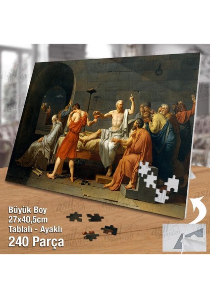 Asil Hobi Sokrates'in Ölümü - Jacques-Louis David Yapboz - Ayak Destekli Çerçeveli 240 Parça Puzzle fiyatları