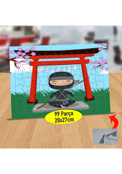 Bahçede Dinlenen Ninja 99 Parça Puzzle Yapboz TABLO-2147870342