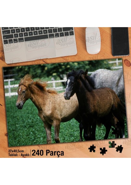 Asil Hobi Atlar - Kısrak - Hayvan - Doğa 240 Parça Puzzle - Yapboz - Hediyelik