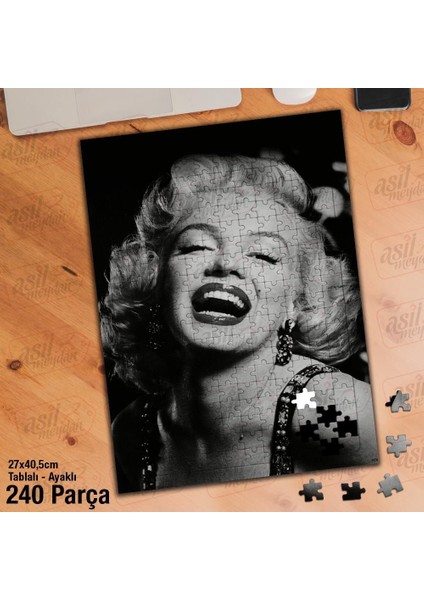Marilyn Monroe Yapboz - Ayak Destekli Çerçeveli 240 Parça Puzzle M584