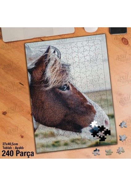 Asil Hobi At - Vahşi Yaşam - Hayvan Yapboz - Ayak Destekli Çerçeveli 240 Parça Puzzle