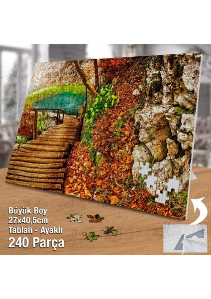 Asil Hobi Tahta Yürüyüş Yolu -Göl -Tabiat- Manzara Yapboz -Ayak Destekli Çerçeveli 240 Parça Puzzle fiyatları