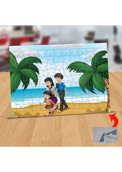 Deniz Kenarında Aile 99 Parça Puzzle Yapboz TABLO-1308-25346