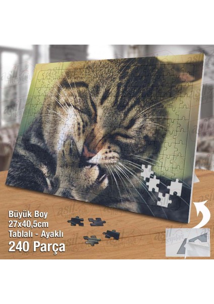 Asil Hobi Sevimli Kedi - Ecvil Hayvan Yapboz -Ayak Destekli Çerçeveli 240 Parça Puzzle fiyatları