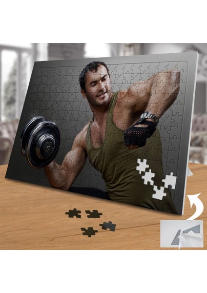 Dumbell Çalışan Adam-Fitness-Sporcu 240 Parça Puzzle YAPBOZ-024572