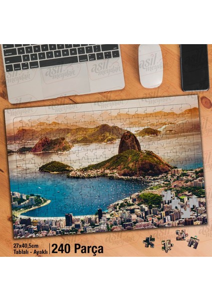Asil Hobi Rio De Janeiro Brezilya -Kentsel Turizm Yapboz -Ayak Destekli Çerçeveli 240 Parça Puzzle