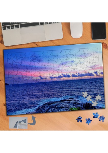 Dalgalı Mavi Deniz Manzarası 240 Parça Puzzle Yapboz TABLO-147