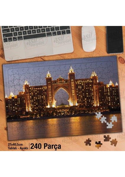 Asil Hobi Dubai - Otel - Alışveriş Merkezi - Deniz Yapboz -Ayak Destekli Çerçeveli 240 Parça Puzzle