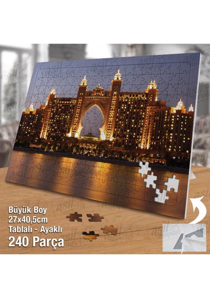 Asil Hobi Dubai - Otel - Alışveriş Merkezi - Deniz Yapboz -Ayak Destekli Çerçeveli 240 Parça Puzzle