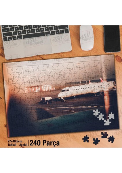 Asil Hobi Hava Alanı - Transfer - Yolcu - Hava Yolu Yapboz -Ayak Destekli Çerçeveli 240 Parça Puzzle