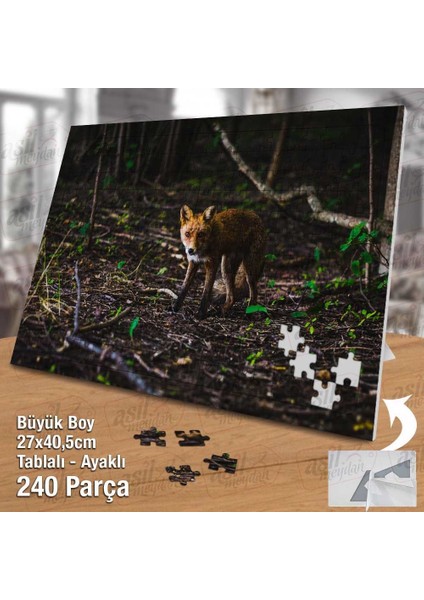 Asil Hobi Orman - Yavru Tilki - Vahşi Hayvan Yapboz - Ayak Destekli Çerçeveli 240 Parça Puzzle fiyatları