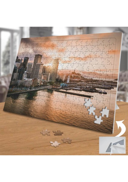 Şehir Manzarası-Deniz ve Binalar 240 Parça Puzzle YAPBOZ-75012