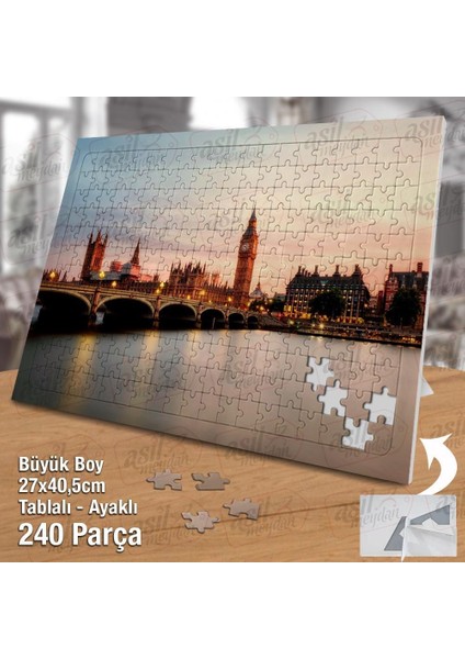 Asil Hobi Londra - Ingiltere -Nehir -Köprü-Manzara Yapboz -Ayak Destekli Çerçeveli 240 Parça Puzzle fiyatları