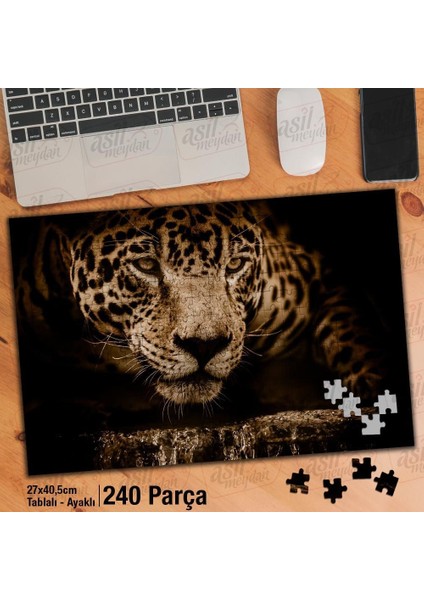 Asil Hobi Jaguar - Vahşi Yaşam - Yırtıcı Hayvan Yapboz -Ayak Destekli Çerçeveli 240 Parça Puzzle