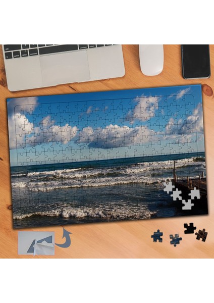 Dalgalı Denizler, Bulutlar 240 Parça Puzzle Yapboz TABLO-505
