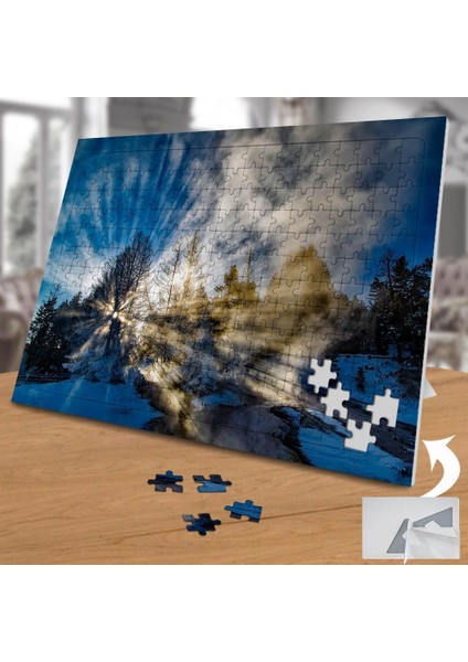 Karlı Ağaçlar ve Kış Güneşi 240 Parça Puzzle YAPBOZ-75133
