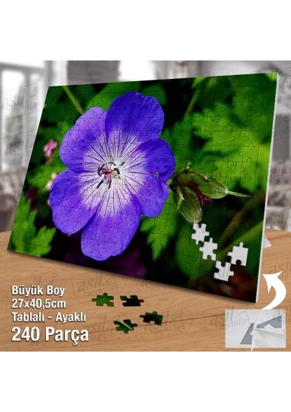 Asil Hobi Turnagagası Çiçeği- Mor - Bitki - Peyzaj Yapboz -Ayak Destekli Çerçeveli 240 Parça Puzzle fiyatları
