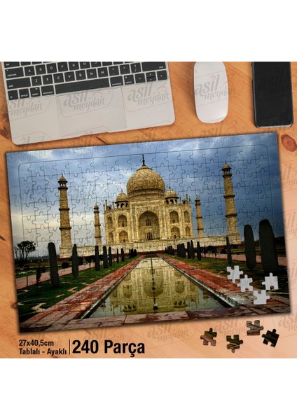 Asil Hobi Kilise - Manastır -Yansıma -Ibadet -Mimari Yapboz-Ayak Destekli Çerçeveli 240 Parça Puzzle
