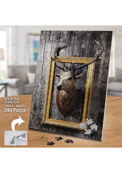 Asil Hobi -Geyik- Hayvan - Çerçeve -Yapboz - Ayak Destekli 240 Parça Puzzle fiyatları