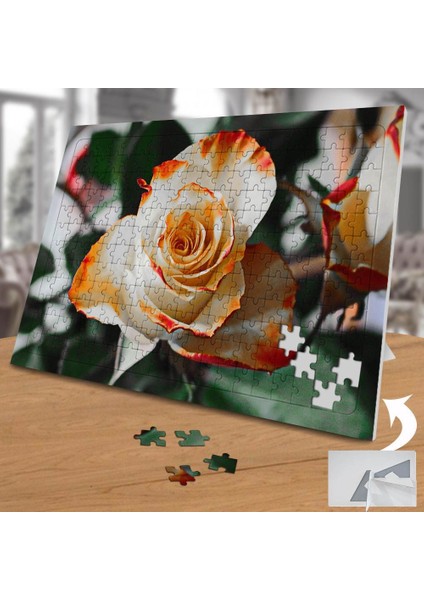 Turuncu Beyaz Gül 240 Parça Puzzle Yapboz -74483 fiyatları