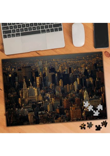 Gün Batımı New York Şehri 240 Parça Puzzle YAPBOZ-74561