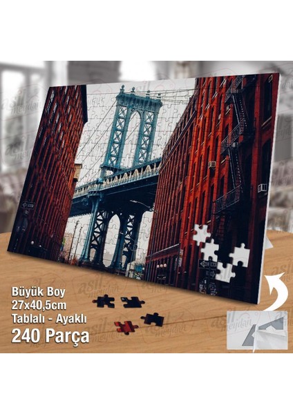 Asil Hobi George Washington Köprüsü - New York City Yapboz -Ayak Destekli Çerçeveli 240 Parça Puzzle fiyatları