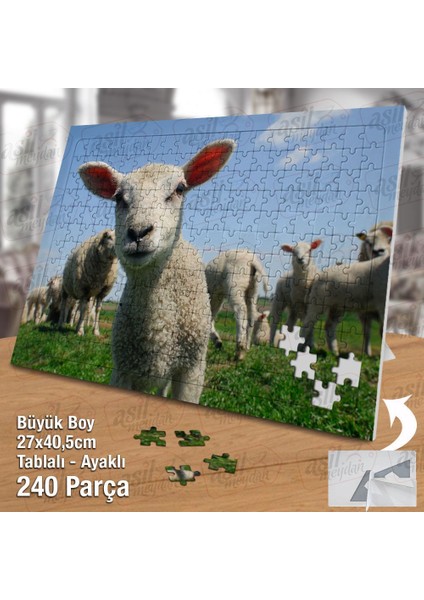 Asil Hobi Sevimli Kuzucuk - Doğa- Hayvanlar Yapboz-Ayak Destekli Çerçeveli 240 Parça Puzzle fiyatları