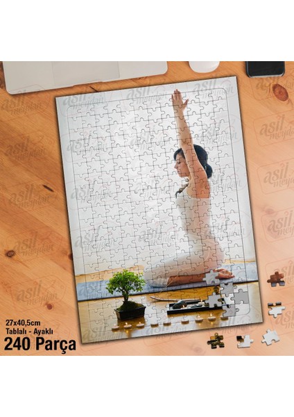 Asil Hobi Meditasyon - Huzur - Terapi - Kadın Yapboz-Ayak Destekli Çerçeveli 240 Parça Puzzle