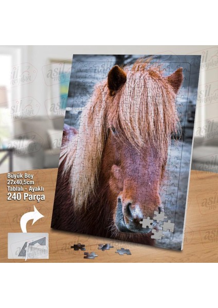 Asil Hobi Kısrak - At - Sevimli Hayvan - Doğa Yapboz -Ayak Destekli Çerçeveli 240 Parça Puzzle fiyatları