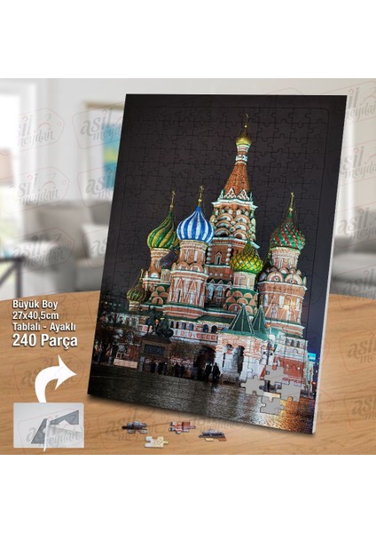 Asil Hobi Rusya - Moskova - St. Basil Cathedral Yapboz-Ayak Destekli Çerçeveli 240 Parça Puzzle fiyatları