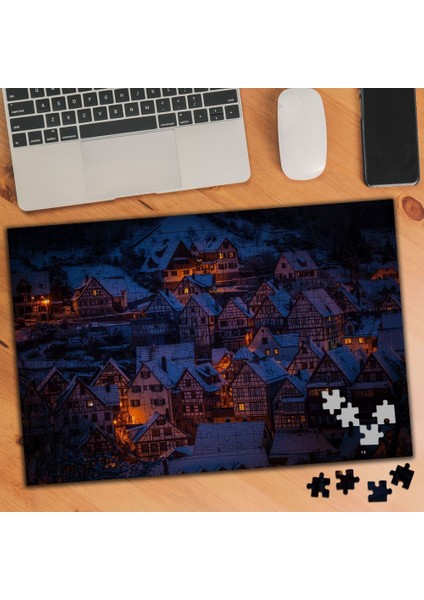 Kar Kaplı Kasaba 240 Parça Puzzle YAPBOZ-3076685