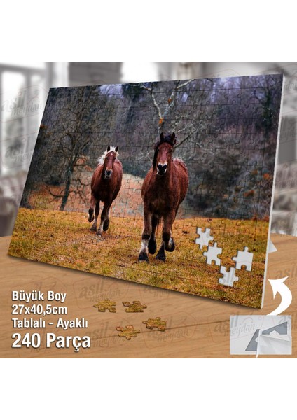 Asil Hobi - Sonbahar - Orman - Kahverengi At - Hayvan Yapboz - Ayak Destekli 240 Parça Puzzle fiyatları