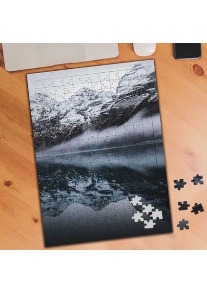 Karlı Dağın Suya Yansıması 240 Parça Puzzle YAPBOZ-75112