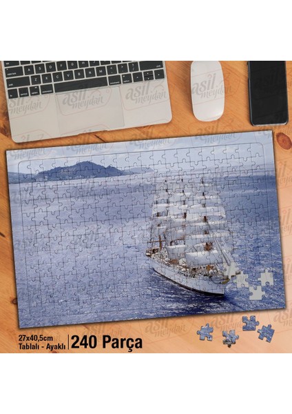 Asil Hobi - Deniz - Yelken - Gökyüzü - Yat -Tatil- Manzara - Yapboz - Ayak Destekli 240 Parça Puzzle