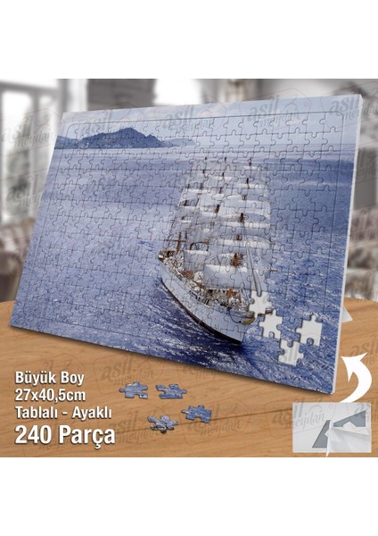 Asil Hobi - Deniz - Yelken - Gökyüzü - Yat -Tatil- Manzara - Yapboz - Ayak Destekli 240 Parça Puzzle