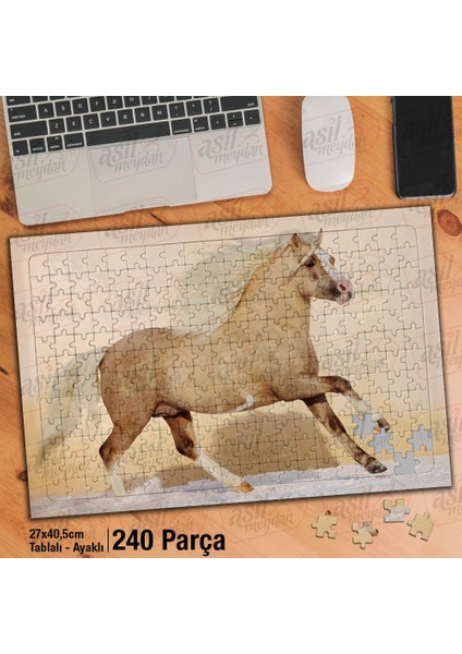 Asil Hobi Midilli - Vahşi Yaşam - Hayvan - Doğa Yapboz-Ayak Destekli Çerçeveli 240 Parça Puzzle