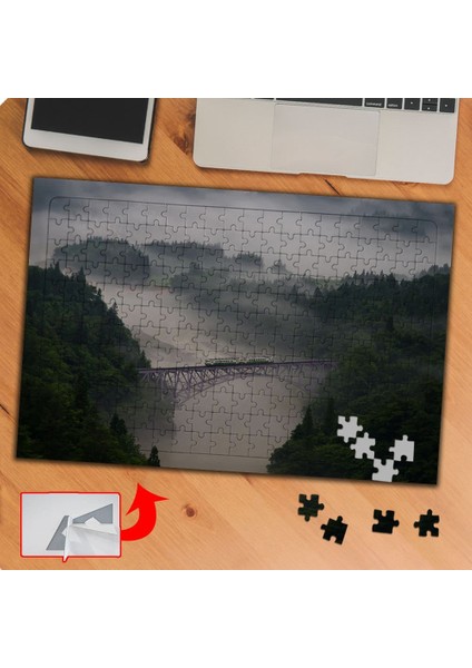 Sisli Havada Tren Yolculuğu 240 Parça Puzzle Yapboz TABLO-P094