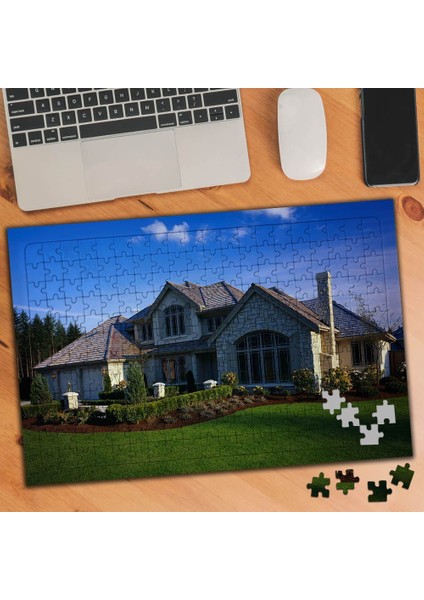Lüks Ev - Bahçeli Villa 240 Parça Puzzle YAPBOZ-74565
