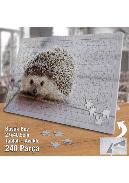 Asil Hobi Kirpi - Hayvan - Sevimli Hayvan - Doğa Yapboz -Ayak Destekli Çerçeveli 240 Parça Puzzle fiyatları