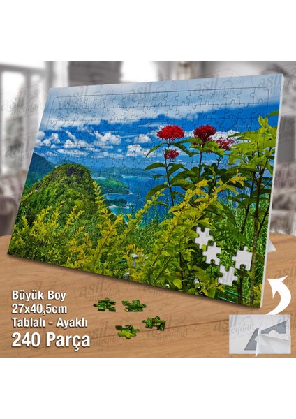 Asil Hobi - Kuş Bakışı Manzara - Çiçek - Ağaçlar - Doğa - Yapboz - Ayak Destekli 240 Parça Puzzle fiyatları