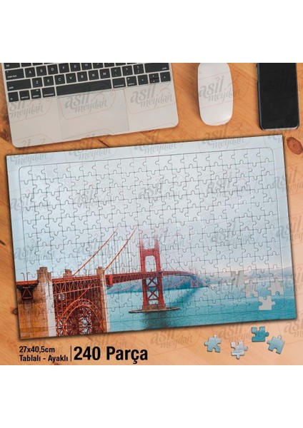 Asil Hobi - San Francisco - Sisli Gate Köprüsü - Yapboz - Ayak Destekli 240 Parça Puzzle