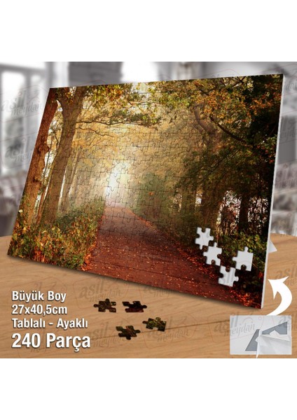 Asil Hobi -Sisli Bir Sabah - Yürüyüş Yolu - Doğa - Yapboz - Ayak Destekli 240 Parça Puzzle fiyatları