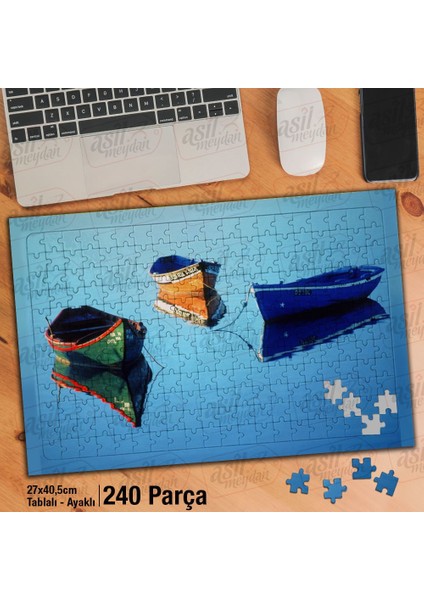 Asil Hobi -Deniz O- Kayık - Yansıma - Yapboz - Ayak Destekli 240 Parça Puzzle